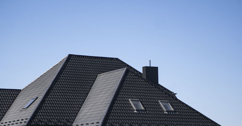 Low angle view of building against clear sky