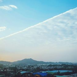 Aerial view of cityscape against sky