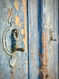 Full frame shot of rusty metal door