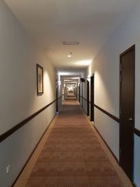 Empty corridor in building