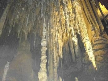 Low angle view of rock formations