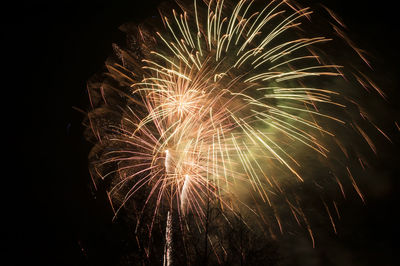 Long exposure of a fireworks at the turn of the year