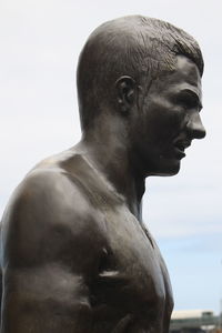 Close-up of statue against sky