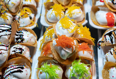 Close-up of ice cream for sale