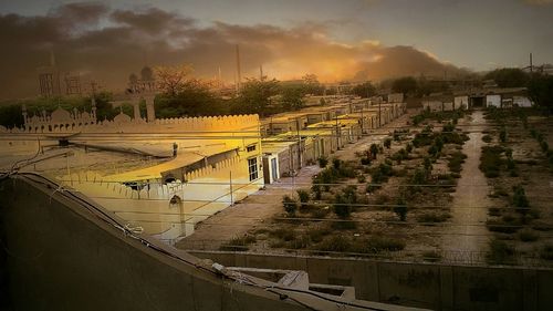 View of sea against cloudy sky