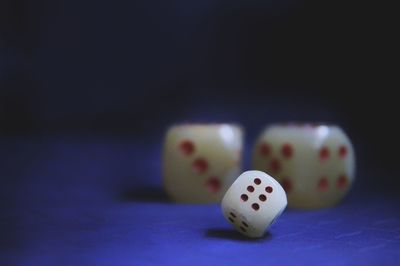 Close-up of ladybug on table