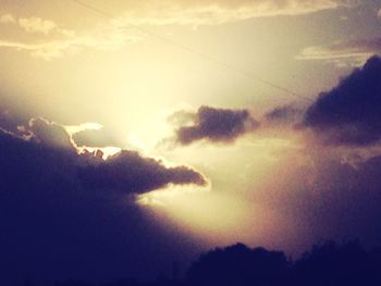 Low angle view of cloudy sky