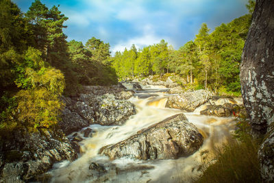 River flowing through rocks