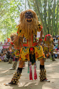 Traditional accessories of the rampak buto dancers 