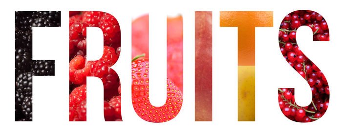 Close-up of red text against white background