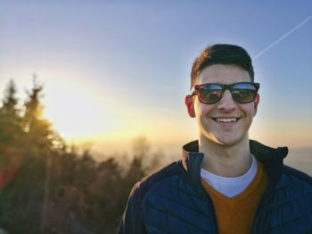 Portrait of young man wearing sunglasses