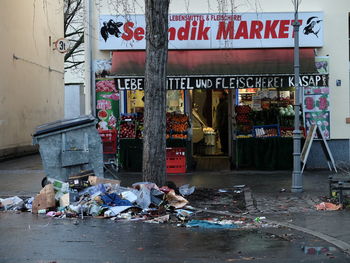 Abandoned garbage in city