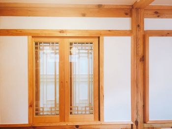 Wooden door of house