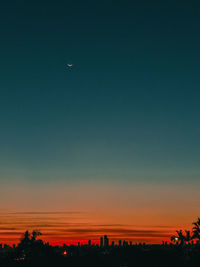 Scenic view of sky at night