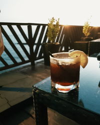 Close-up of coffee on table