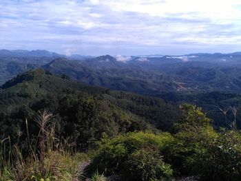 High angle view of landscape against sky