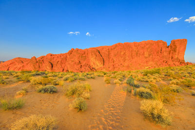 Rock formations on landscape