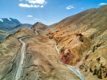 Scenic view of mountain range against sky