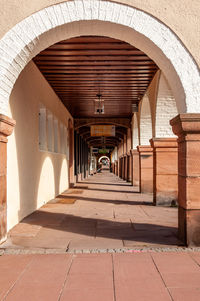 Empty corridor of building