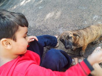 Boy with dog