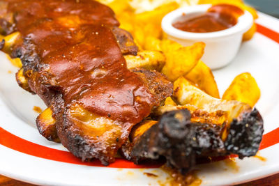 Close-up of food in plate