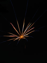 Low angle view of firework display