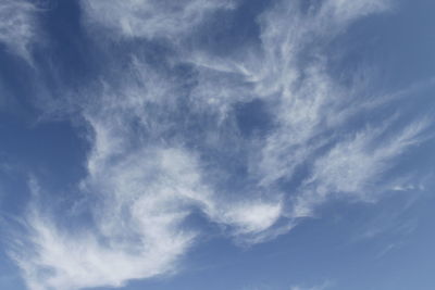 Low angle view of clouds in sky