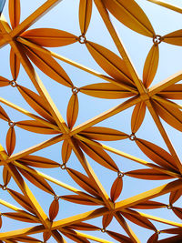 Low angle view of orange plants against sky