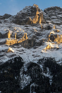 Aerial view of rock formations against sky