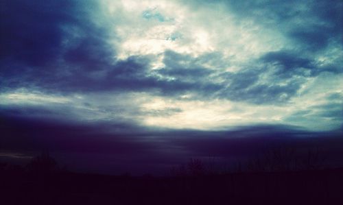 Dramatic sky over landscape