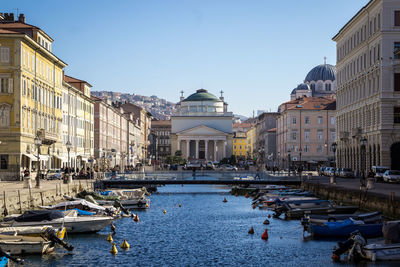 View of fountain in city