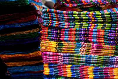 Full frame shot of multi colored textiles for sale