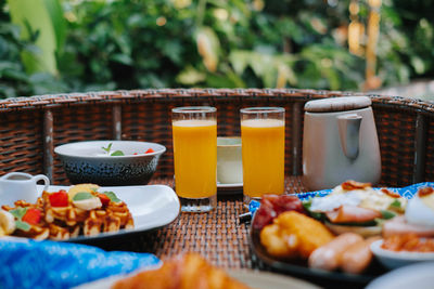 Close-up of food on table