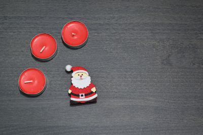 Close-up of christmas decoration on table