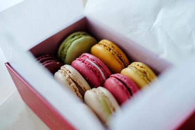 Close-up of dessert in box