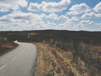 Scenic view of road against sky