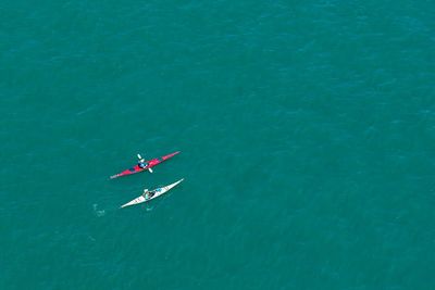 Boat sailing in sea