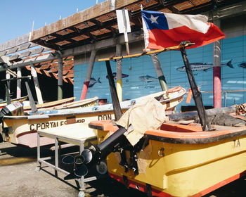 Boats in sea