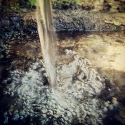 Close-up of waterfall