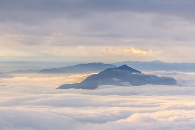 Aerial view of clouds against sky