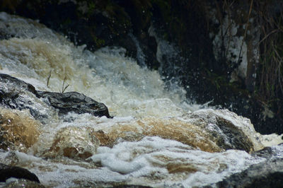 Water splashing in sea