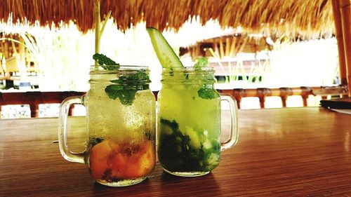 Close-up of drink on table