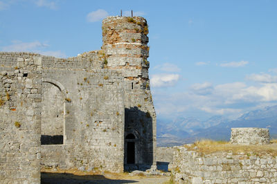 Low angle view of old ruins