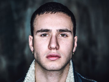 Close-up portrait of young man