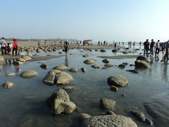 Group of people on beach