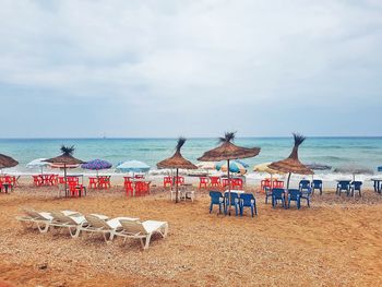 View of martil beach in tetouan morocco