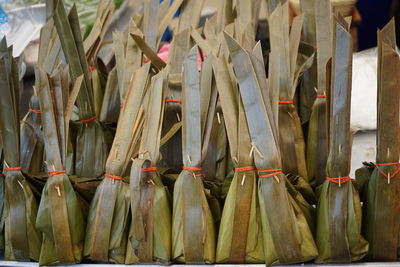 Close-up of vegetables for sale at market stall