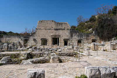 Old ruins against clear sky