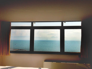 Sea seen through window