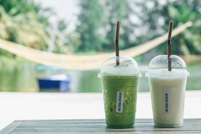 Close-up of drink on table